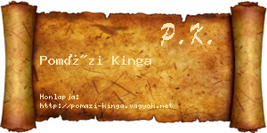 Pomázi Kinga névjegykártya